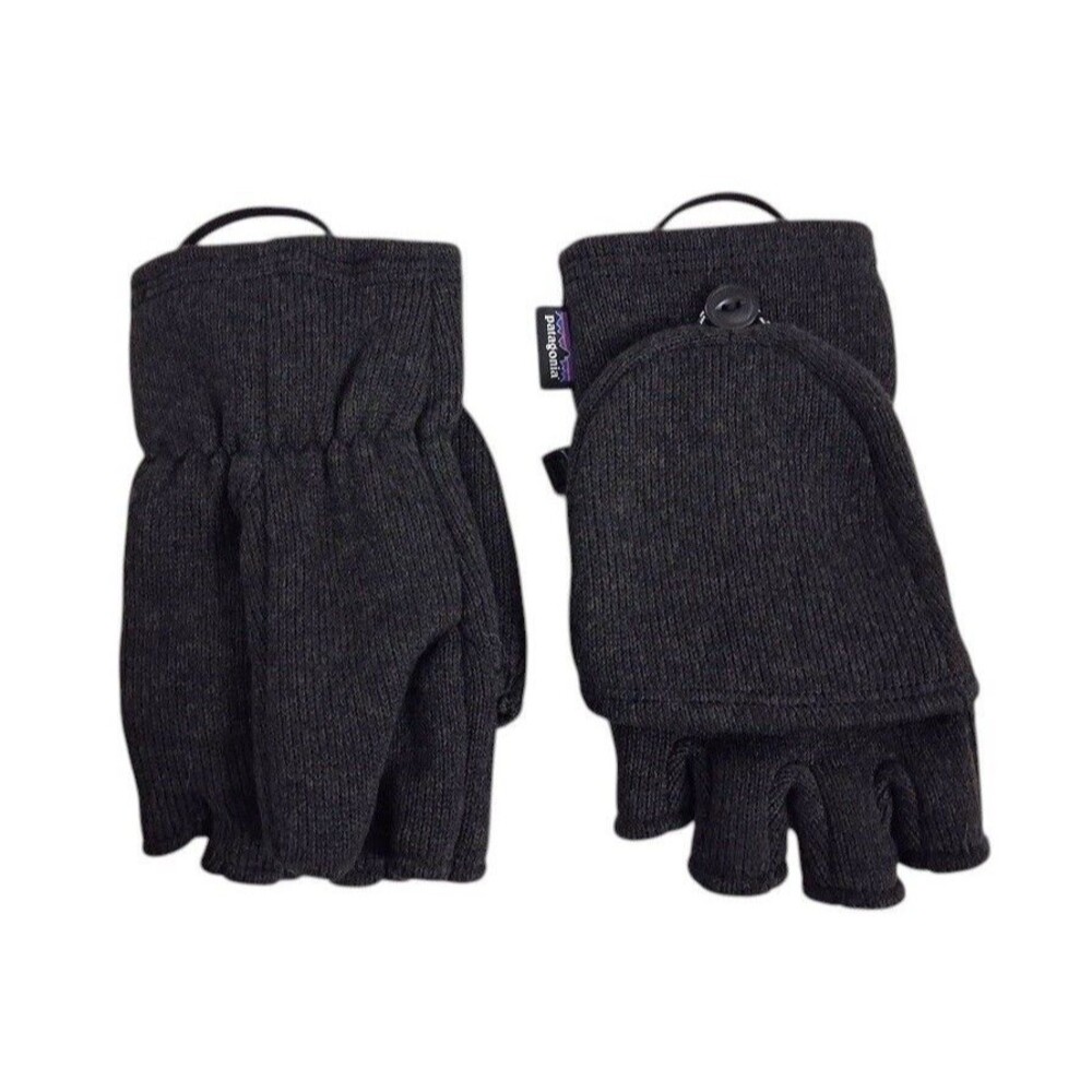 Patagonia Better Sweater Gloves Womens Mens Large Fingerless Glove Mitten Black